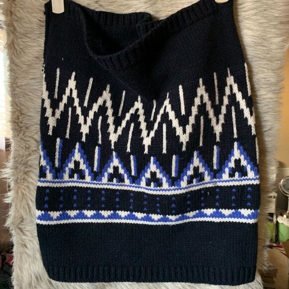 NWOT Gap Fair Isle Blue Snood - Picture 2 of 3